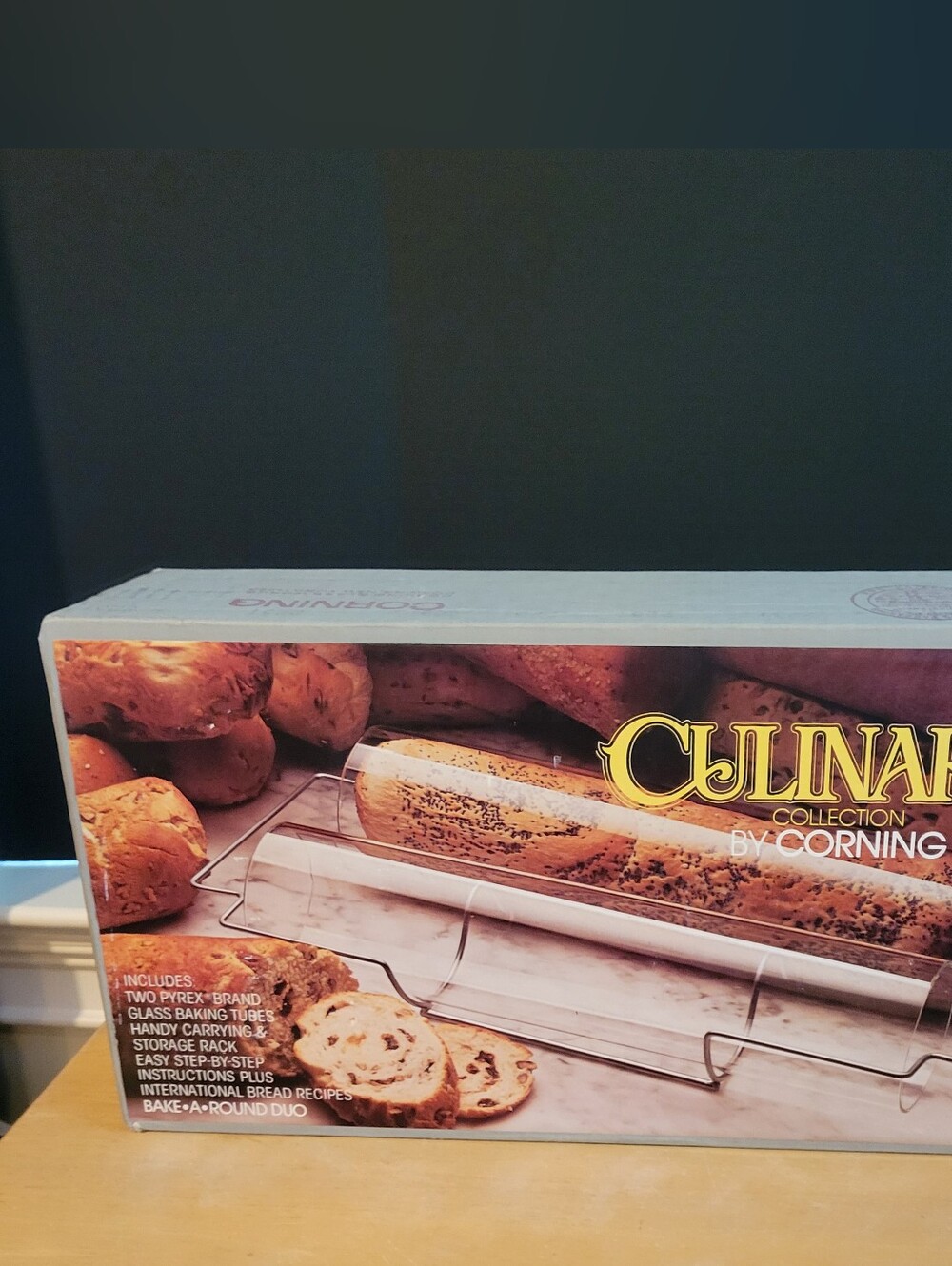 Corning  Culinaria Bake Around Duo Bread  Glass Tubes Set In Box New Old Stock